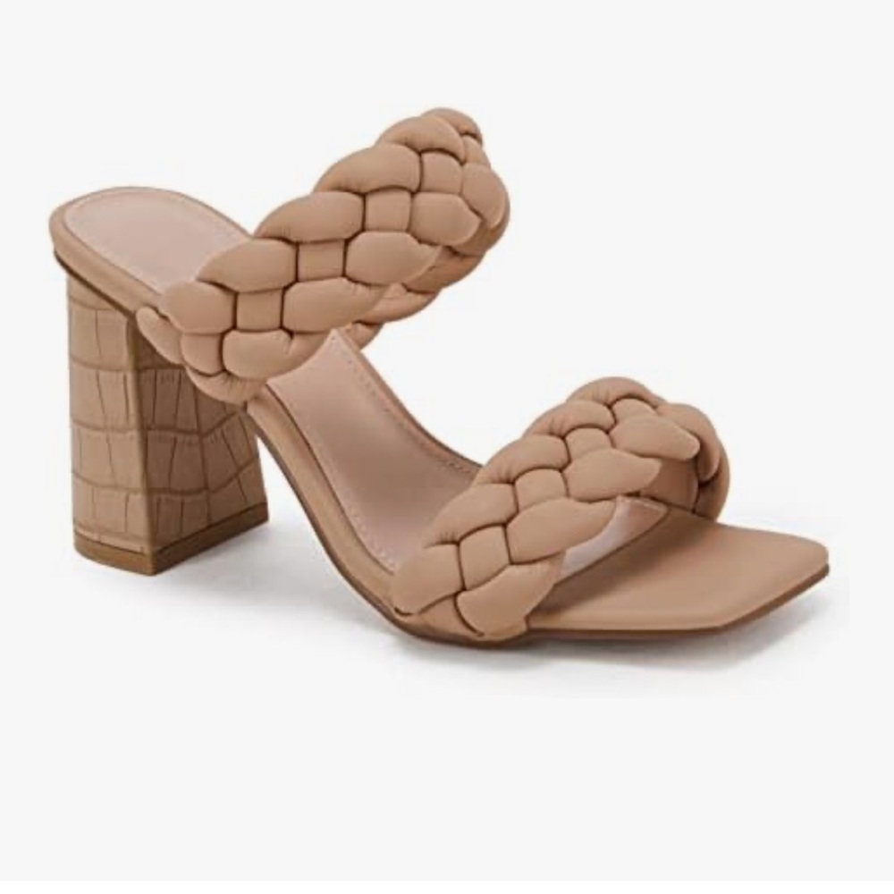 SYKTKMX | size 10 | braided sandal heel